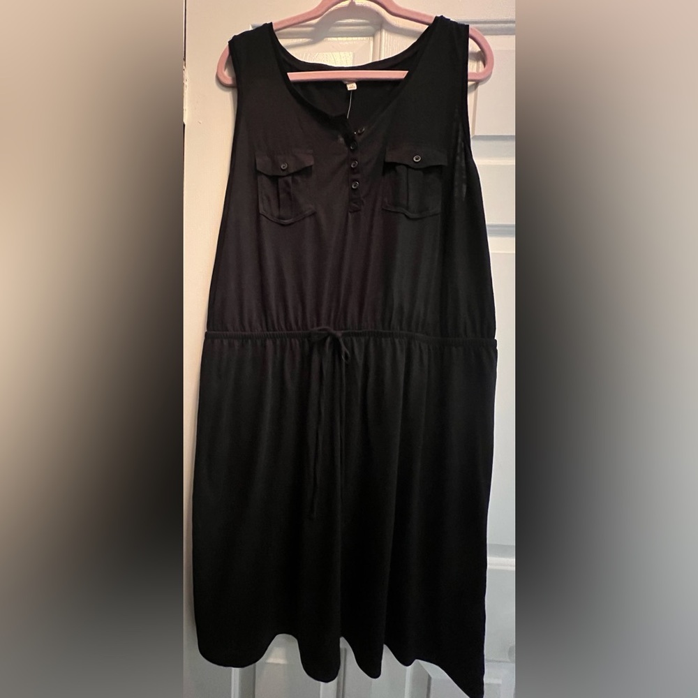 NWT- Sonoma Black Sleeveless Midi  Dress